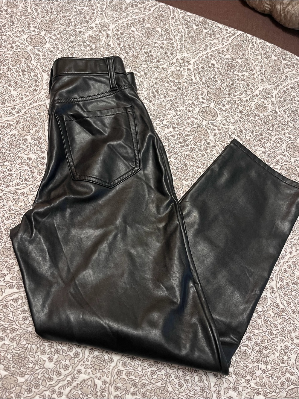 Abercrombie & Fitch Black Faux Leather Skinny Jeans